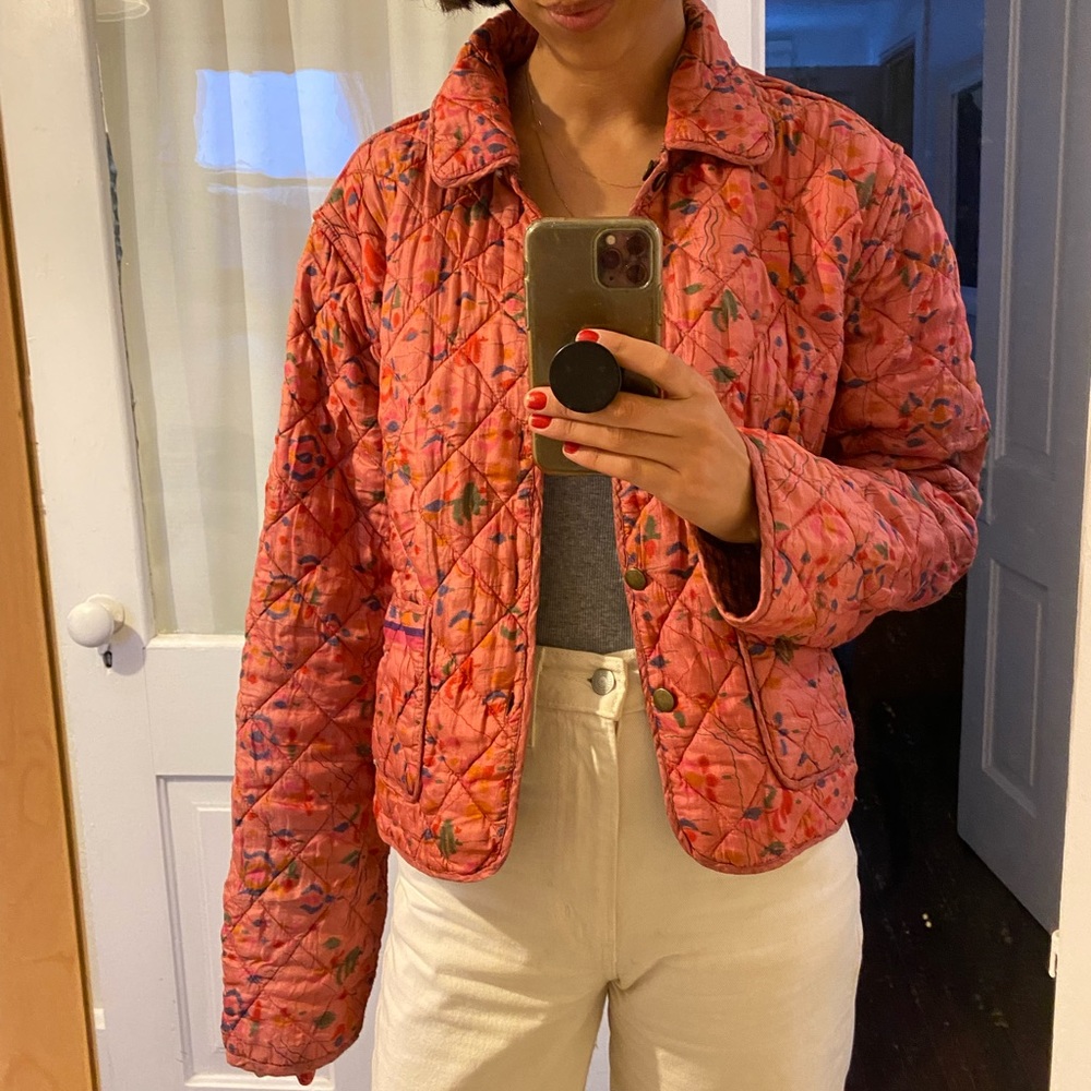 Vintage Reversible Cropped Chore Coat